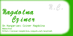 magdolna cziner business card